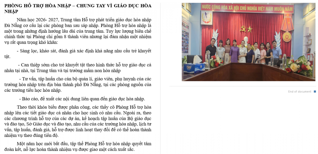 phòng GD hòa nhập
